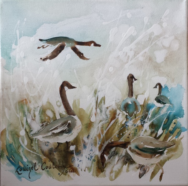 Tout en douceur aquarelle 10 x 10