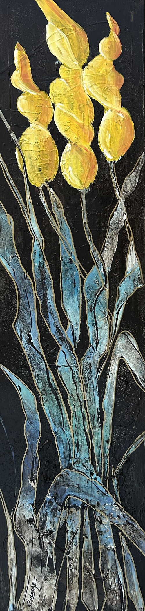 Torsade jaune.  12 x 48