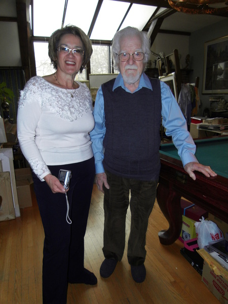 Avec monsieur Umberto Bruni chez lui dans son atelier