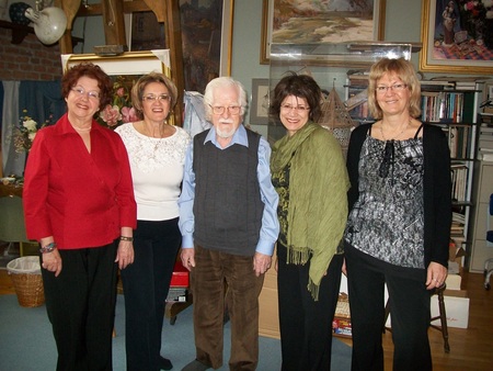 avec mes amies de la Maestria chez monsieur Bruni