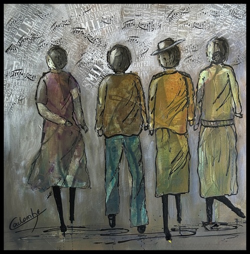 La danse en ligne.  24x24