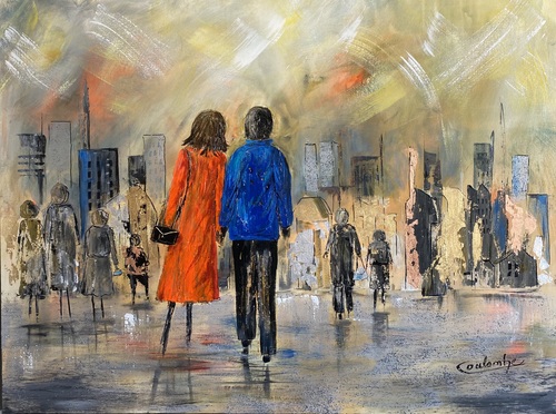 Seuls parmi la foule. 30x40
À la galerie Guylaine Fournier