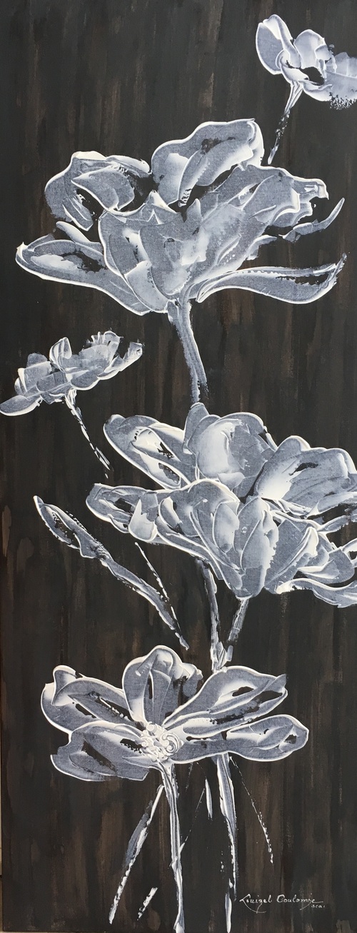 fleurs blanches 60 x 24