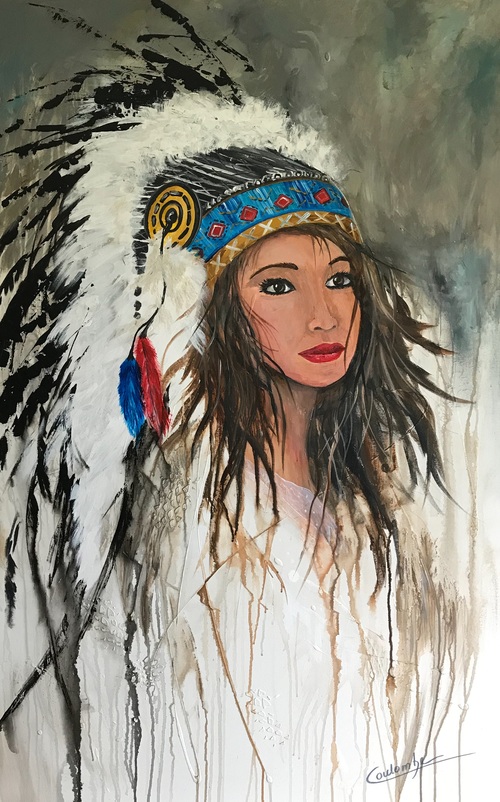Visage d’ange.  36 x 60