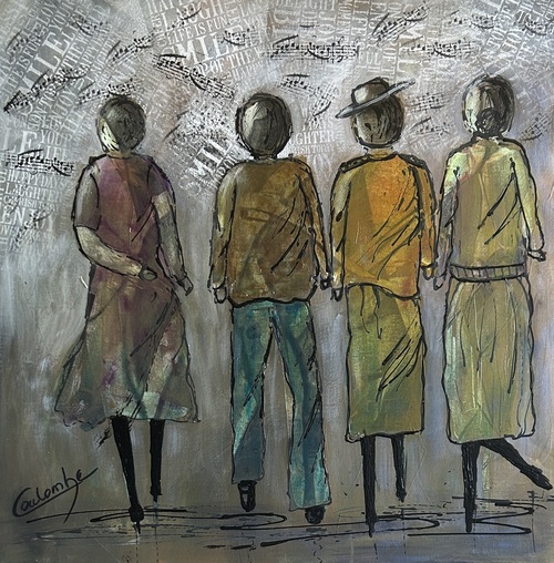 La danse en ligne.  24 x 24