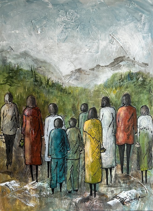 S’émerveiller devant l’immensité.    40x30