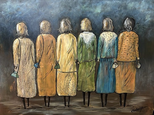 Les 6 belles-sœurs.  36x48