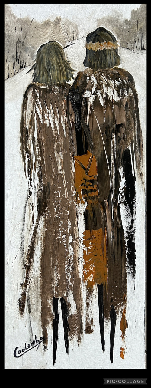 Devant l’inconnu.   30x12