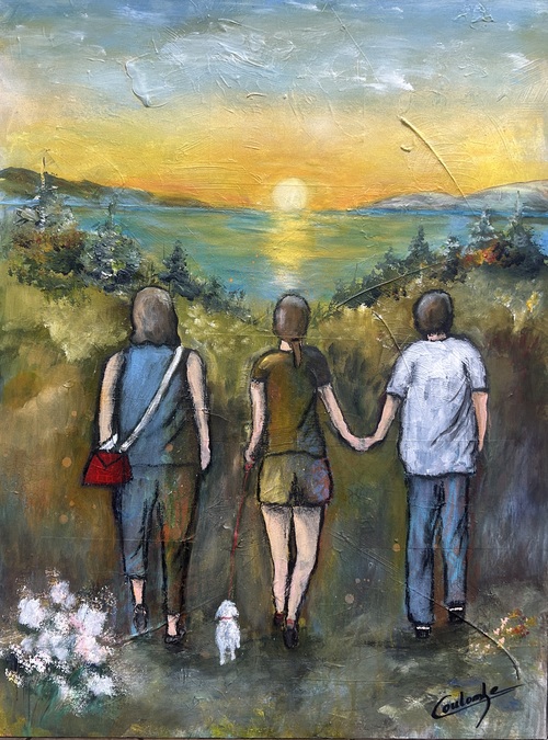 S’émerveiller devant l’immensité.  40x30