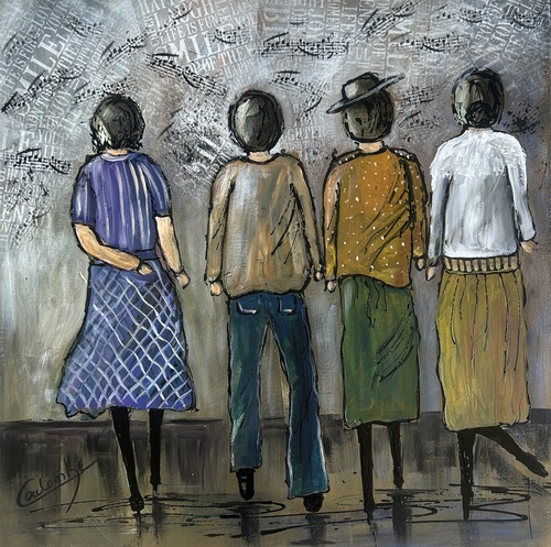 La danse en ligne.  24x24