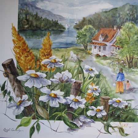 Ils viennent de partir 36 x 36 vernie