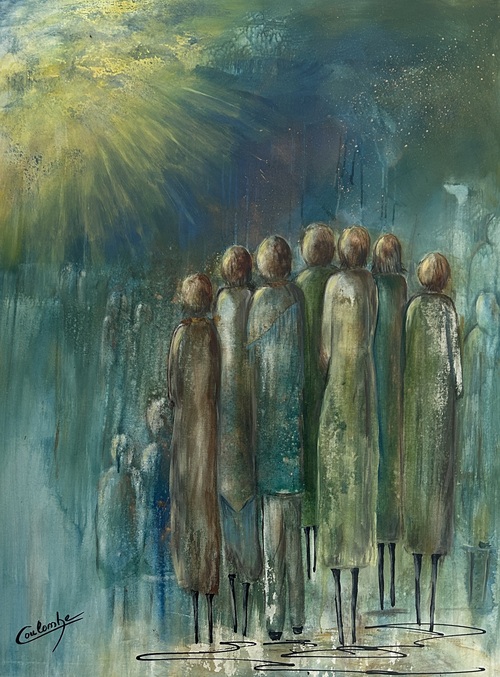 Nous avons tous, chacun, notre place au soleil. 48 x 36