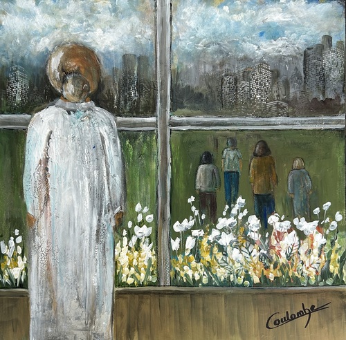 La mère veilleuse.   30x30