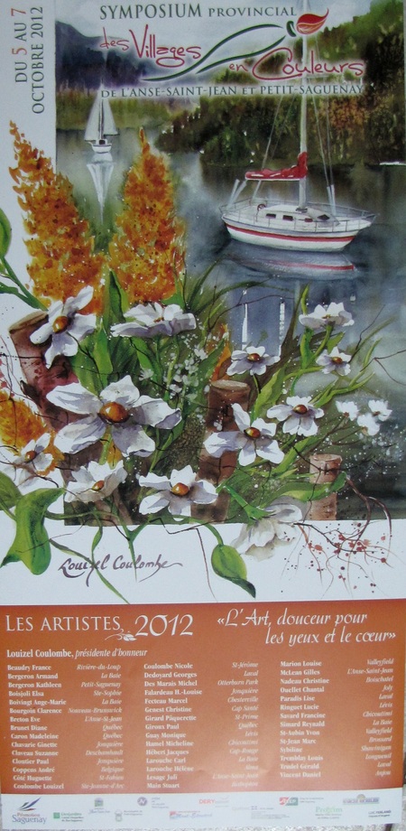 Tableau pour le symposium Anse St jean _Petit Saguenay lors de ma présidence d'honneur 2012